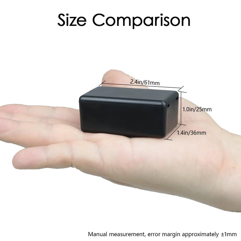 LeMotech 5Pcs ABS Plastic Electrical Project Case Power Junction Box, Project Box Black 2.4 x 1.4 x 1.0 inch (61 x 36 x 25 mm) - Image 5